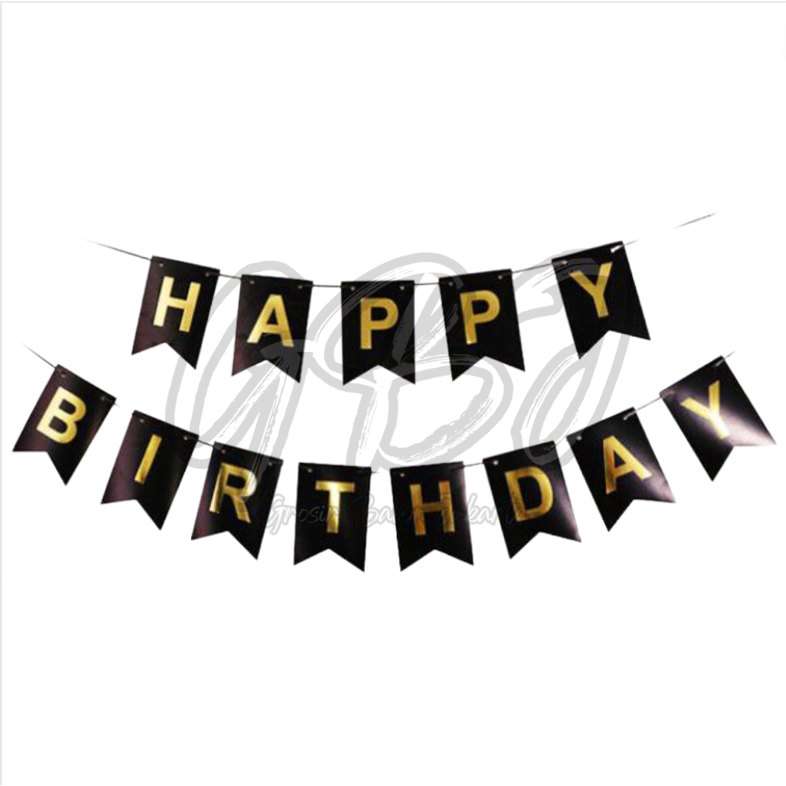 Jual Banner Happy Birthday Segilima Bunting Flag Ulang Tahun Shopee Indonesia