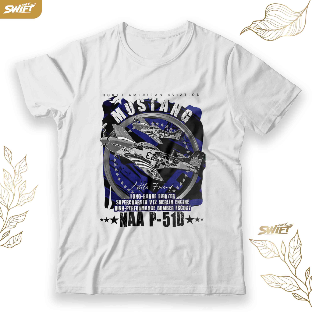 T-shirt P51 Mustang WW2 - Taille XXL/XXXL, Manches Courtes 100% Coton, Neuf Avec étiquettes