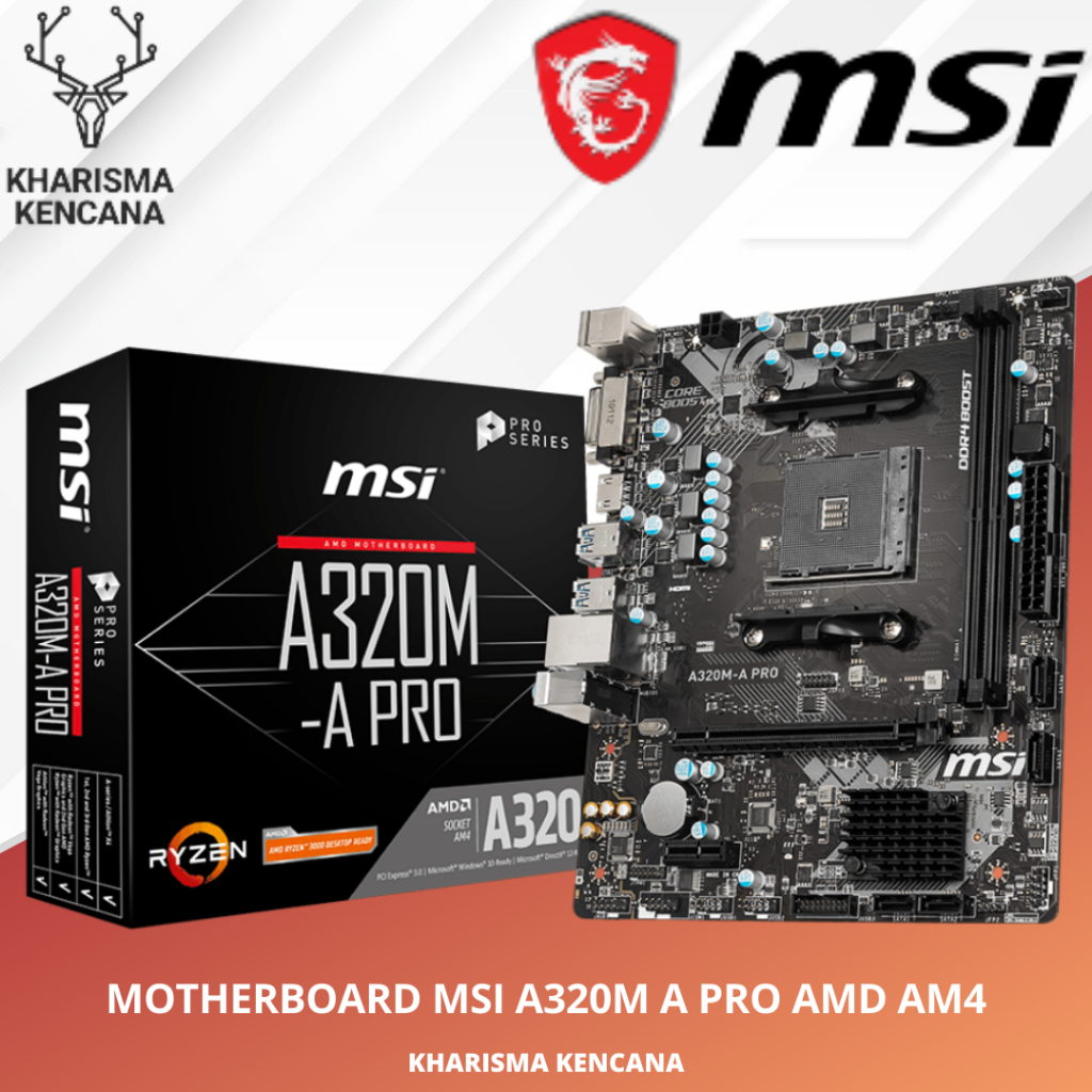 Jual MOTHERBOARD MSI A320M A PRO AMD AM4 | Shopee Indonesia