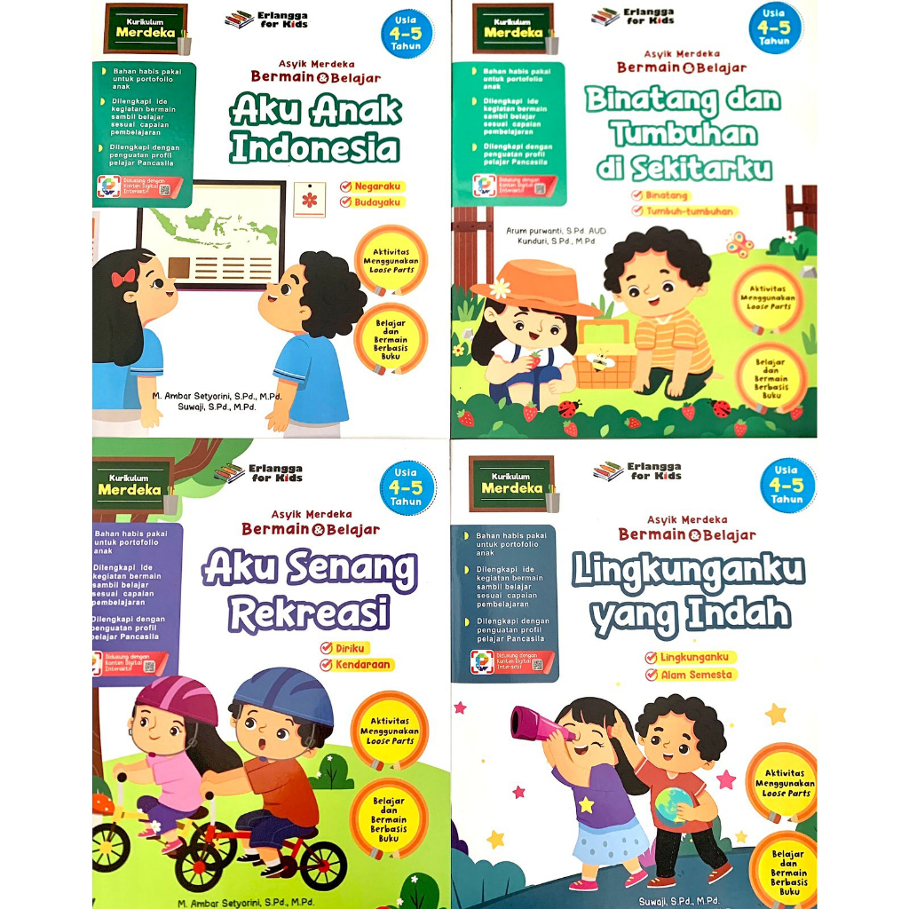 Jual Buku Paud Usia 4 5 Tahun Kurikulum Merdeka Penerbit Erlangga Shopee Indonesia