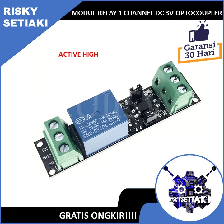 Jual MODUL RELAY 1 CHANNEL DC 3V OPTOCOUPLER ACTIVE HIGH | Shopee Indonesia