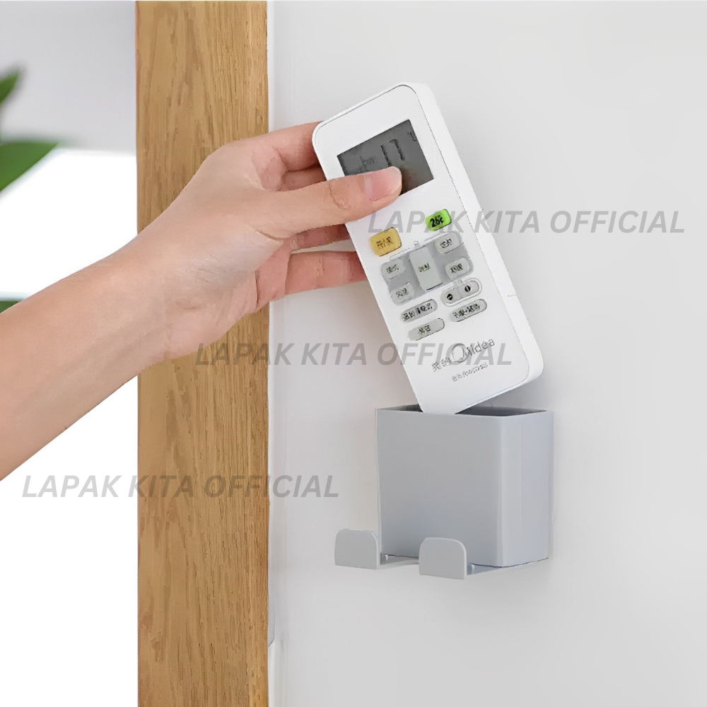 Jual Rak holder remote tv remote ac dengan kait gantungan kunci wadah ...