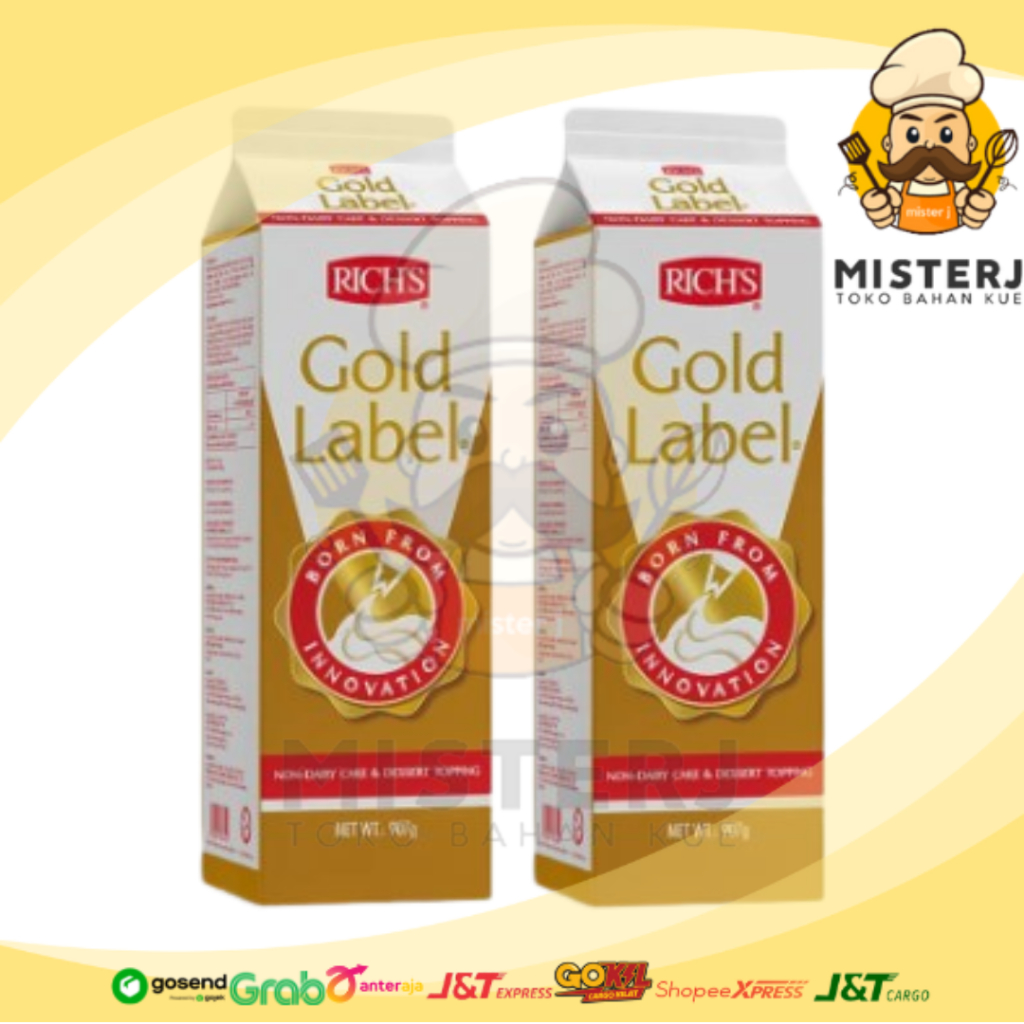 Jual Rich Gold Label 907 Gram Whipping Cream Topping Rich's Gold
