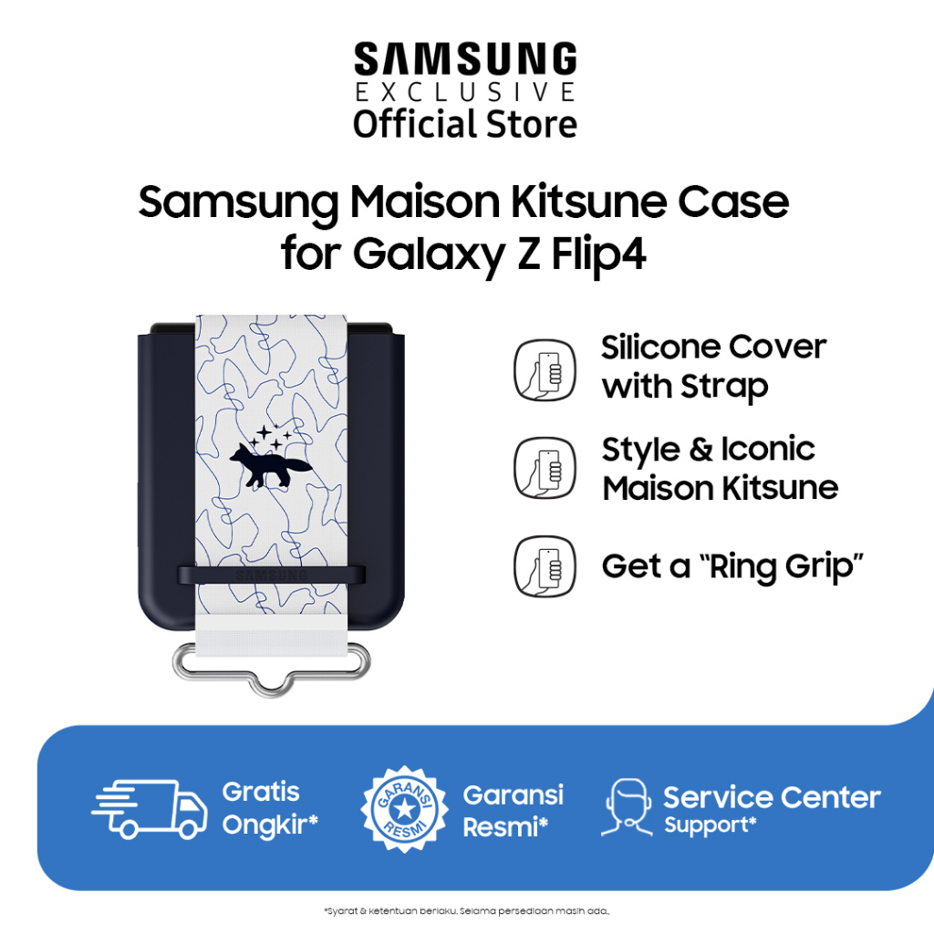 Jual Samsung Maison Kitsune Case for Galaxy Z Flip4 | Shopee Indonesia