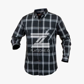 Flatzone Kemeja Flanel Lengan Panjang Pria Premium