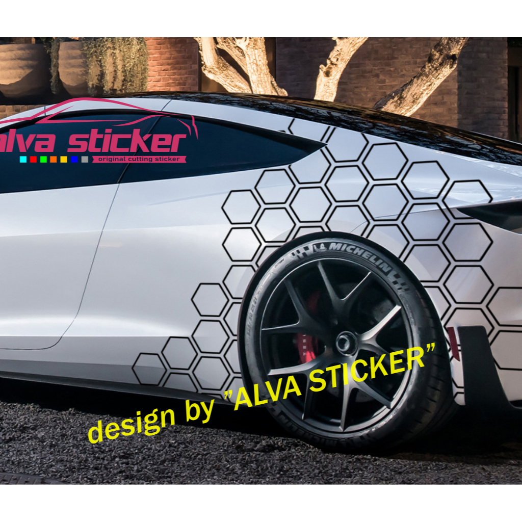 Jual hot promo sticker body mobil sarang lebah mudah di aplikasikan ...