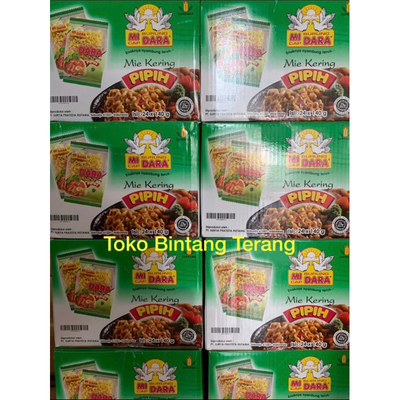 Jual Mi / Mie Burung Dara Kering Pipih Inul isi 24 pcs x 140 gr 1 Dus ...