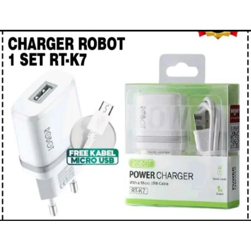 Jual Charger ROBOT ( RT-K7 ) fast charging cocok nih buat hp kamu ...