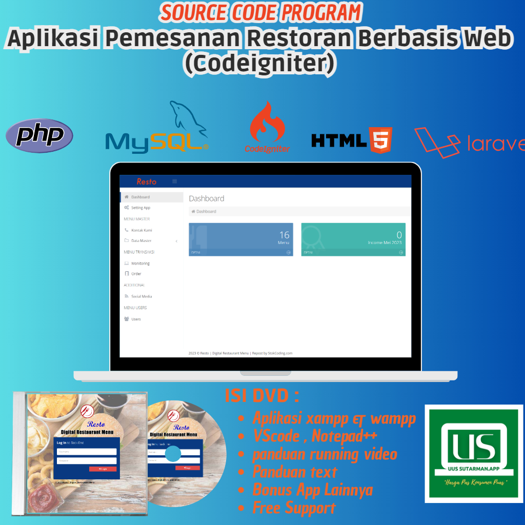 Jual Aplikasi Pemesanan Restoran Berbasis Web Codeigniter Shopee Indonesia