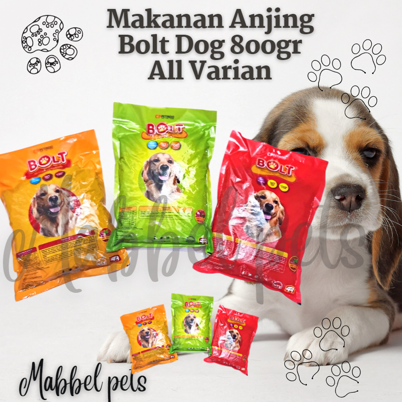 Jual Makanan anjing Bolt Dog semua rasa Dog food bolt 800gr Shopee
