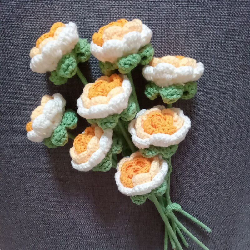 Jual READY STOCK!! bunga mawar rajut/buket bunga rajut/crochet/kado ...