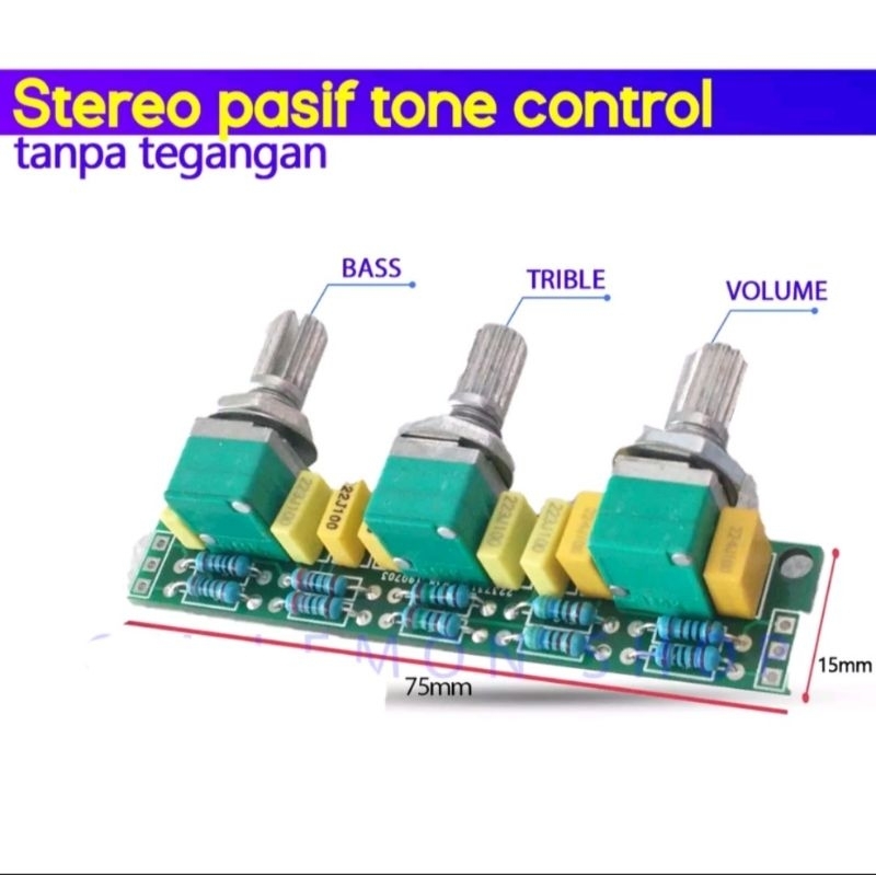 Jual Kit Tone Control Stereo PASIF Tanpa Daya Tegangan TC Class D