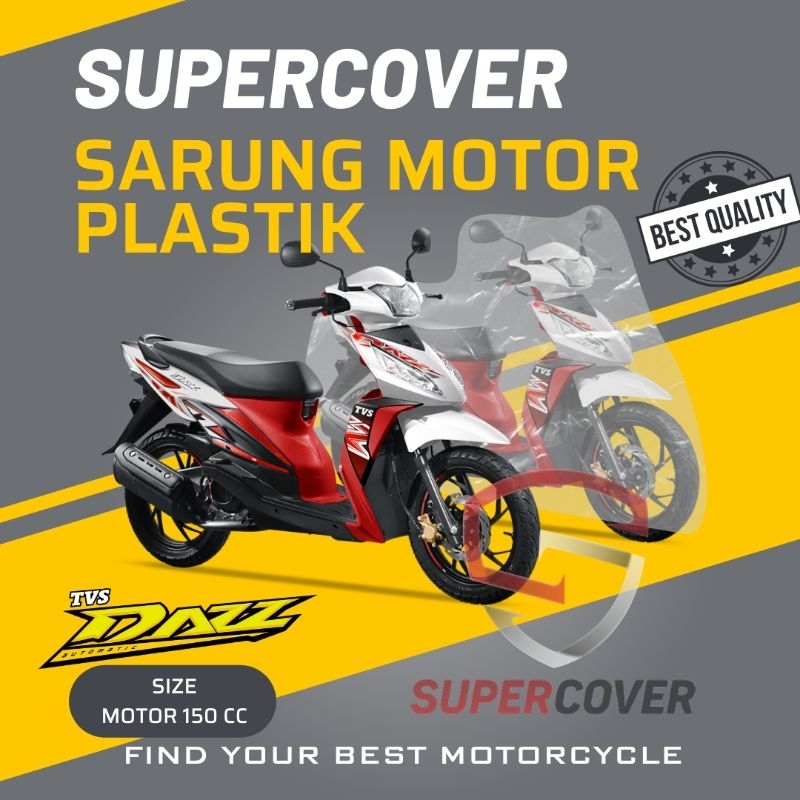 Jual Sarung Motor Plastik Supercover, Cover Motor Plastik Transparan