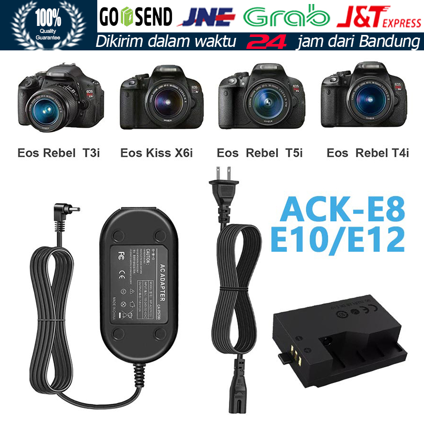 Jual ACK-E8 / ACK-E10 / ACK-E12 AC Power Adapter Set Untuk Canon EOS ...