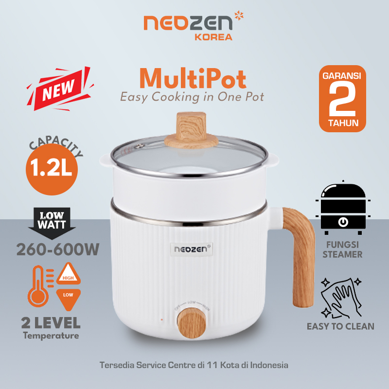 Jual Neozen Electric Multipot Dengan Steamer Panci Listrik Serbaguna