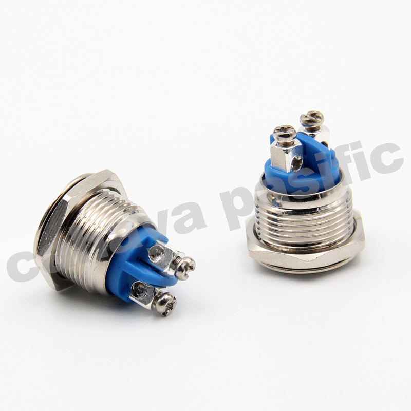 Jual Switch Push On Bulat Stainless 2 Pin 16mm 19mm 22mm @Rata | Shopee ...