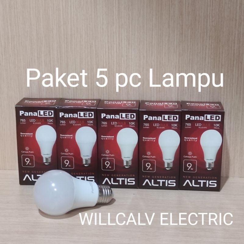 Jual Paket Pc Lampu Led Bulb Panaled Altis W Watt E Cahaya Putih K Shopee Indonesia