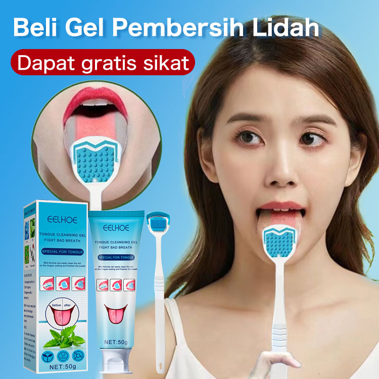 Jual EELHOE Gel Pembersih Lidah + Sikat Lidah Melawan Nafas Bau Dan