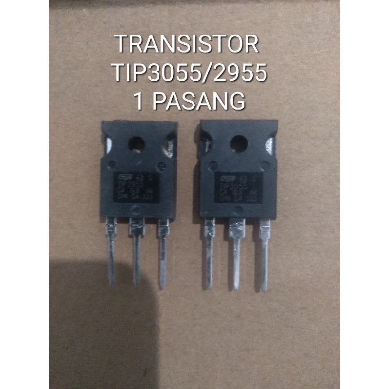 Jual transistor TIP 2955/3055 PNP-NPN satu pasang | Shopee Indonesia
