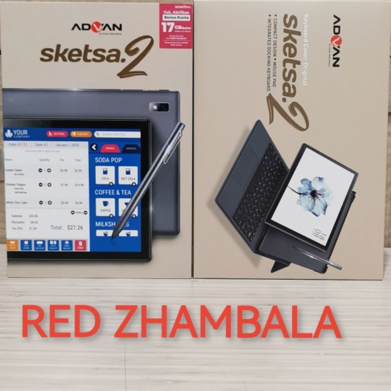 Jual Advan Tablet Sketsa 2 Dengan Stylus Dan Keyboard 4/64 Garansi