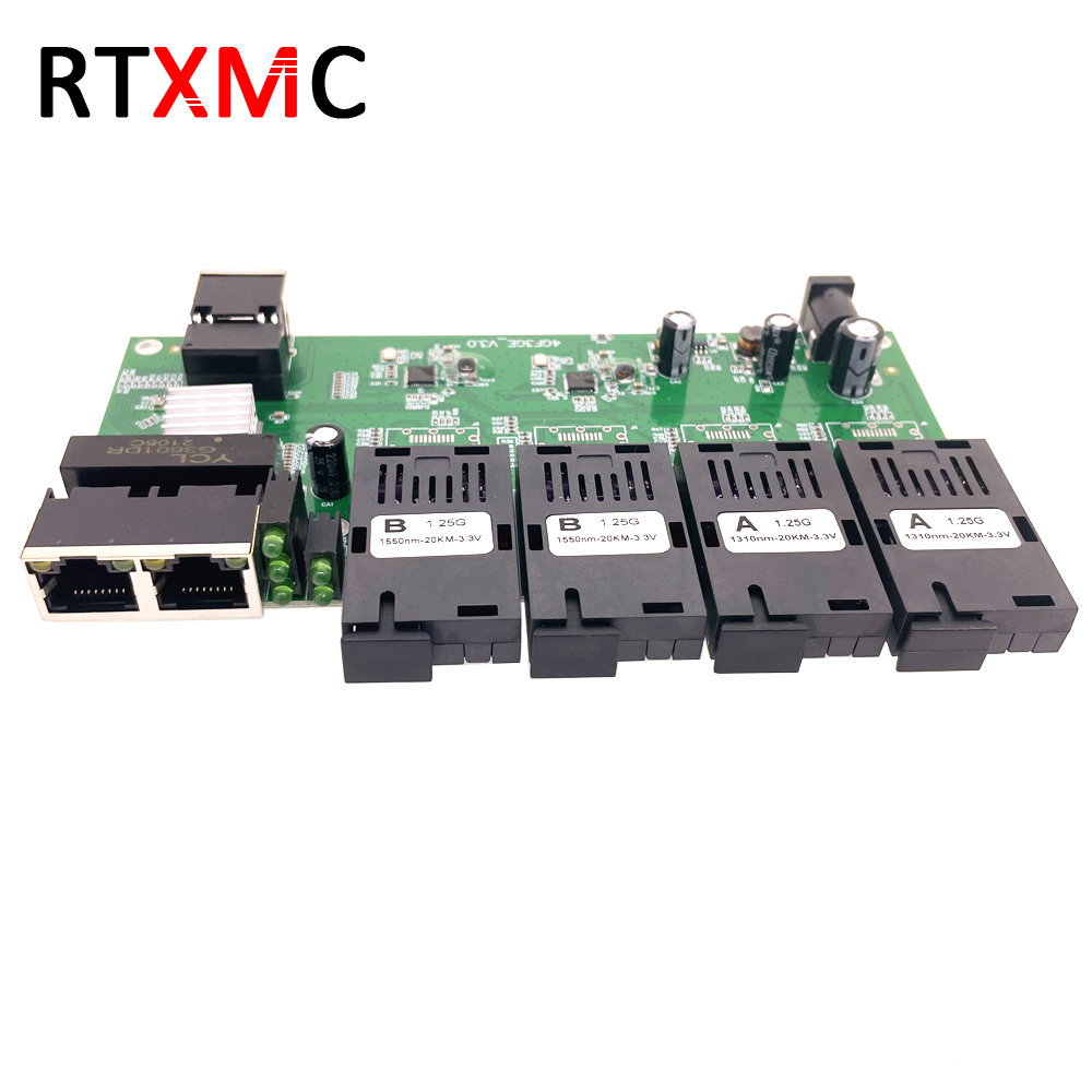 Jual With Power Switch Ethernet Gigabit Single Mode 4 1.25G SC 3 1000M ...