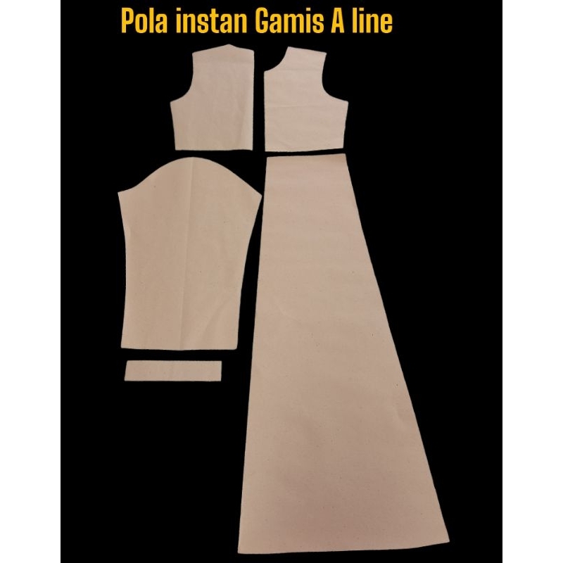 pola dress a line Polo 3/4 Sleeve Dress