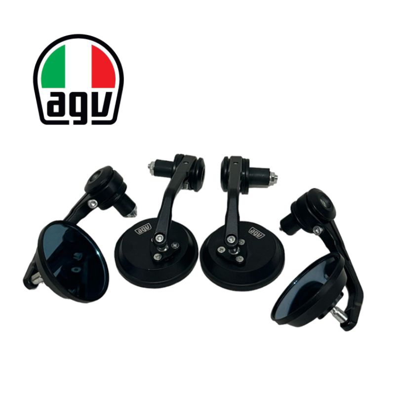 Jual AGV Spion Jalu Bulat CNC Bar End Kaca Putih Dan Biru Universal