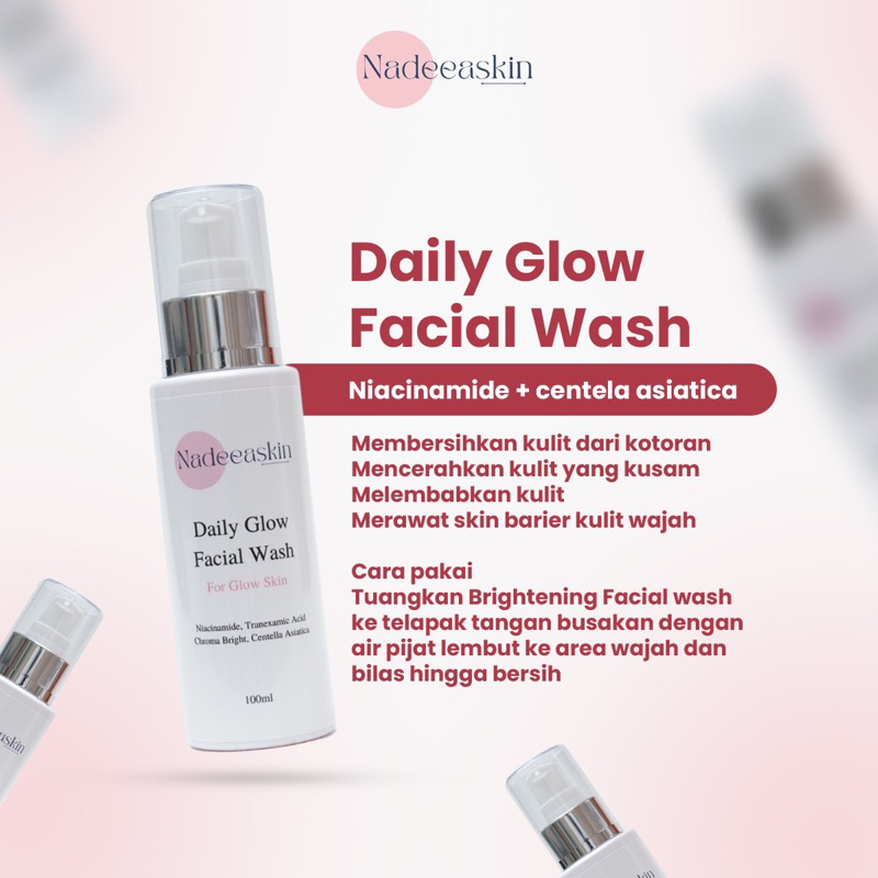 Jual Daily Glow Facial Wash 100ml Bpom Bye Kulit Kusam Bye Kulit Flek