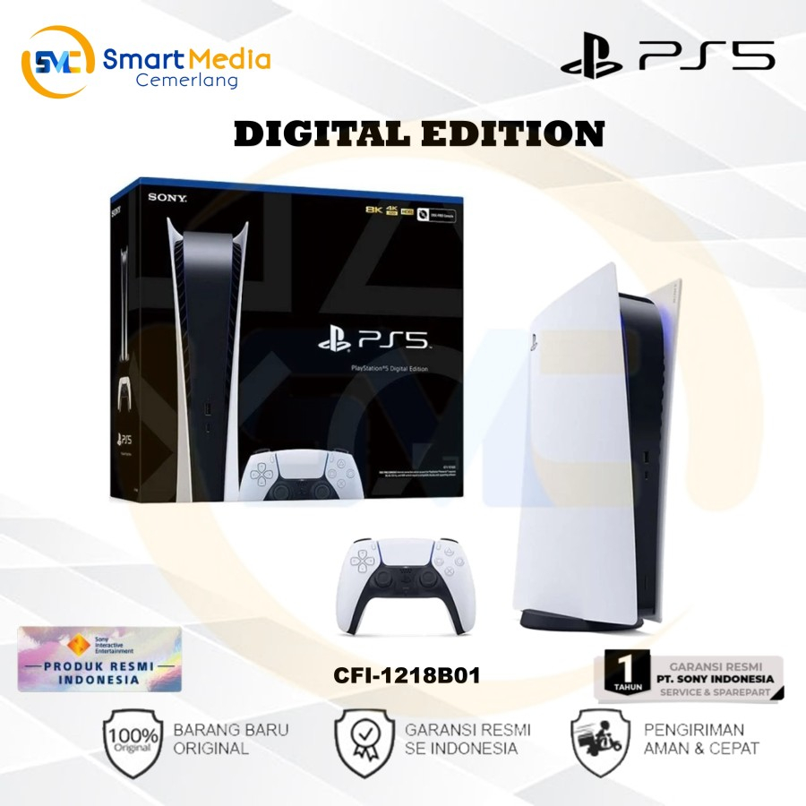 Jual SONY PLAYSTATION 5 CONSOLE CFI-1218B01 PS5 Digital Edition ...