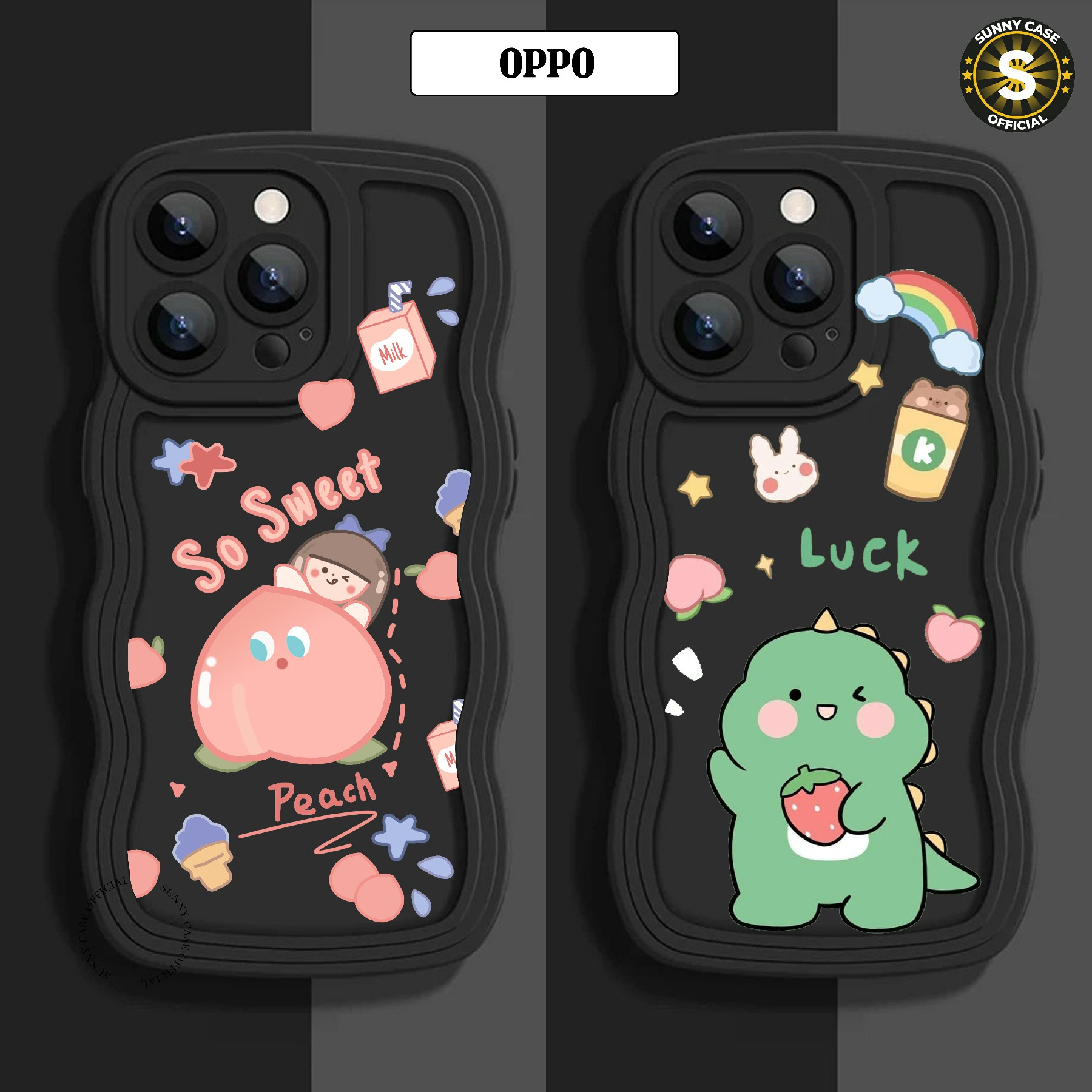 Jual Mgh Softcase Macaron Gelombang Hitam Motif For Oppo A A A A A A A S