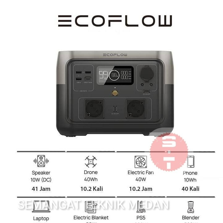 Jual ECOFLOW RIVER 2 CHARGING PORTABLE POWER STATION OUTDOOR 256Wh 300W ...