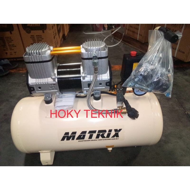 Jual Kompresor Angin Tanpa Olie 1.5HP 30 Liter Matrix OFS1000 | Shopee ...