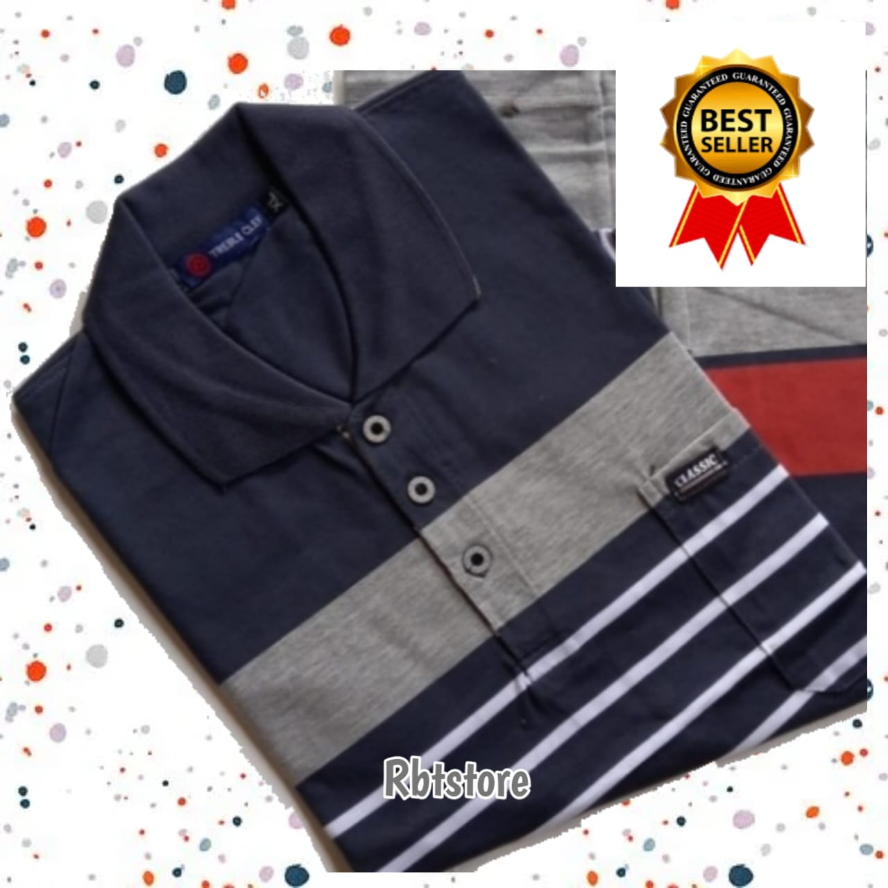 Jual Kaos kerah salur pria lengan pendek ada saku II jahitan kaos rapi ...