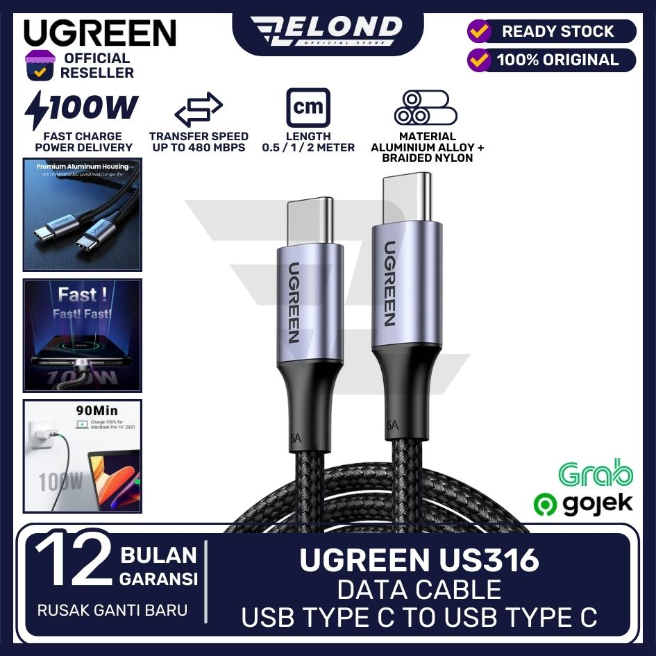 Jual Ugreen Kabel Data Usb Type C To Type C W W W Pd Fast Charging Pd A Shopee