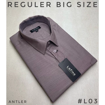 Lafino M L Xl 2Xl 3Xl 4Xl (Xxl Xxxl Xxxxl) Heavyweight Rami Kemeja Polos Pendek Pria Jumbo Big