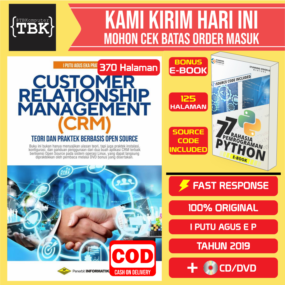 Jual BUKU CRM CUSTOMER RELATIONSHIP MANAGEMENT I PUTU AGUS EKA PRATAMA ...