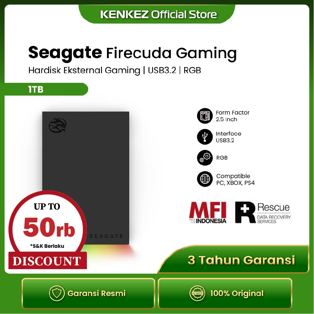 Jual Seagate FireCuda Gaming Hard Drive LED RGB USB 3.2 - 1TB | Shopee ...