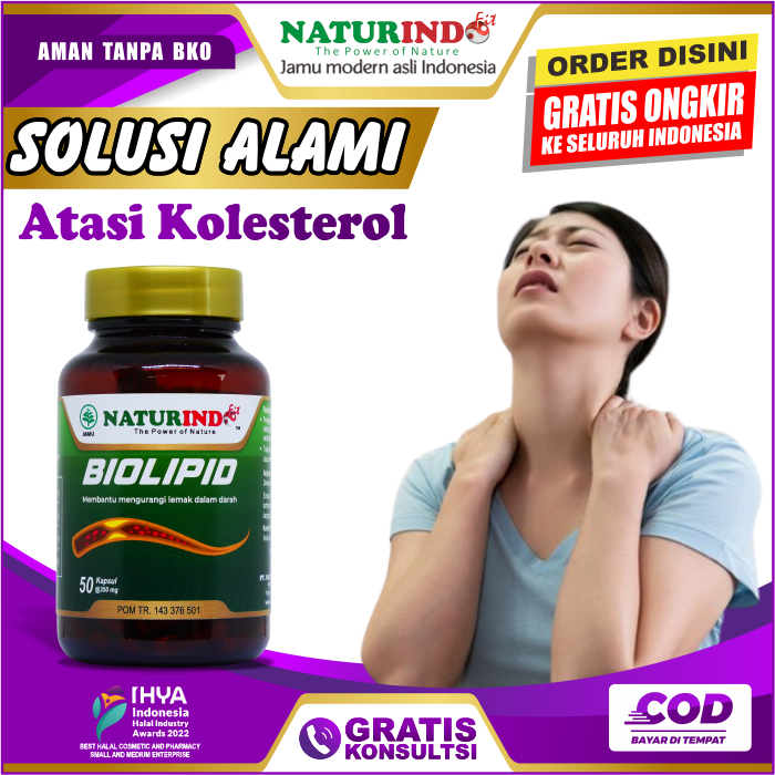 BIOLIPID OBAT KOLESTEROL KOLESTROL DAN DARAH TINGGI HERBAL KOLESTEROL KOLESTROL TINGGI JAMU KOLESTEROL NATURINDO