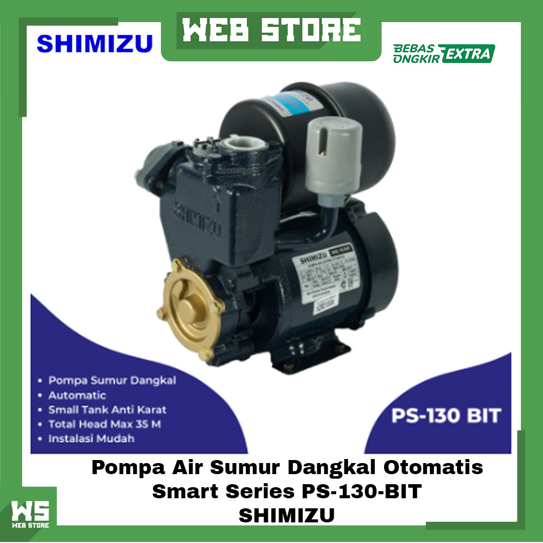 Jual Pompa Air Sumur Dangkal Otomatis Smart Series PS-130-BIT SHIMIZU ...