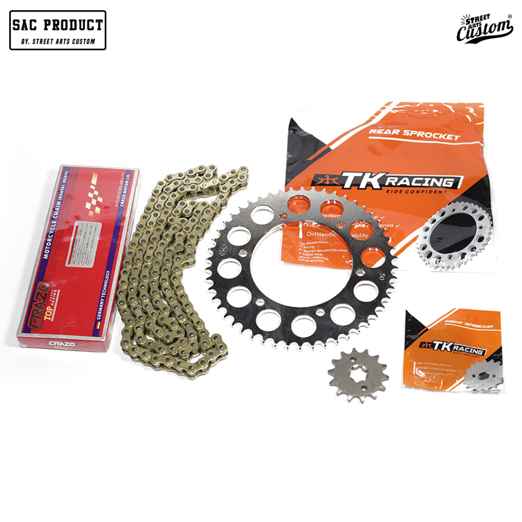 Jual Paket Upgrade Gearset Sprocket Yamaha Xsr Tk Racing Ban Besar Shopee Indonesia