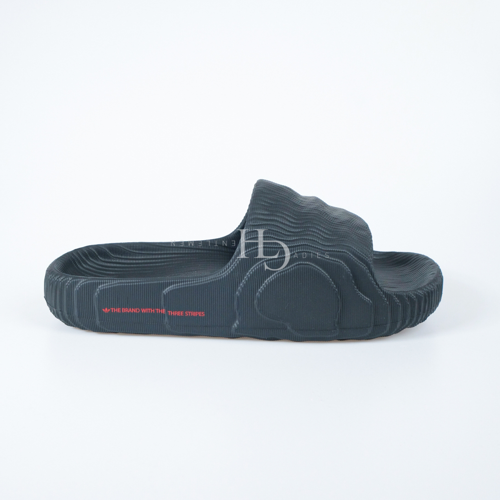 Jual Adidas Adilette 22 Slides Black Red Stripe ID4925 | Shopee Indonesia