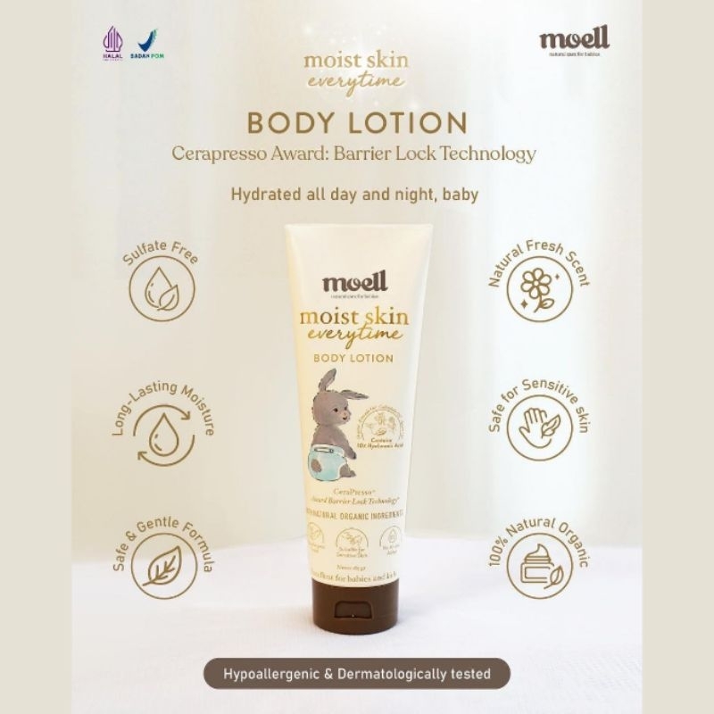 Jual Moell Moist Skin Everytime 185gr/ Body Lotion Bayi / Natural ...