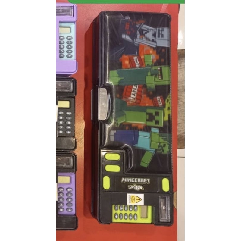 Jual Smiggle Minecraft Pencil Case Pop out calculator tempat pensil ...