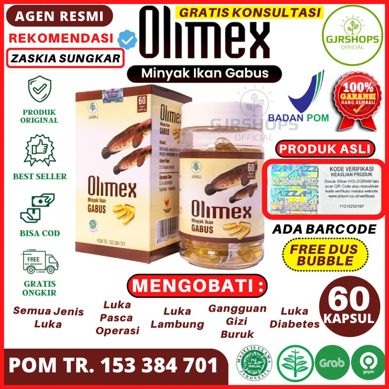 Jual Olimex Kapsul Minyak Ikan Gabus Asli Kutuk Olimex