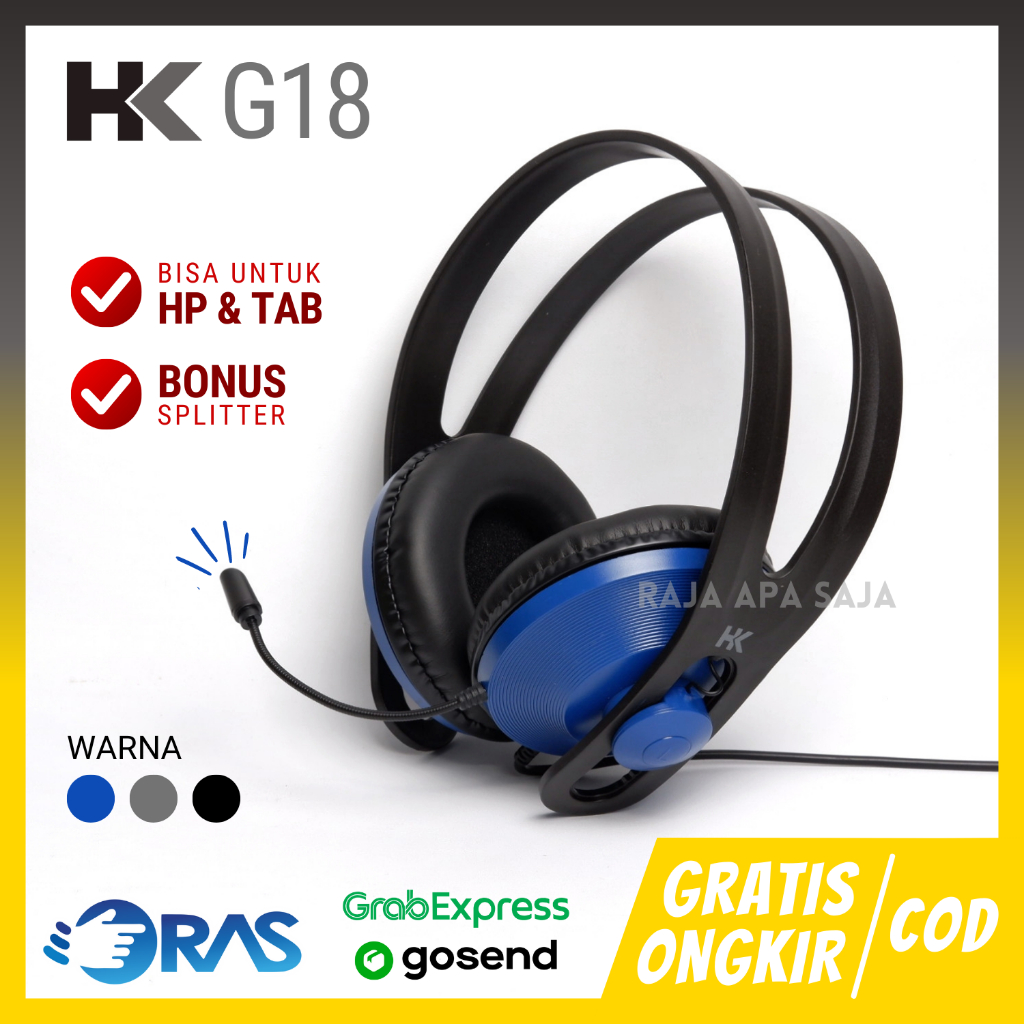 Jual Headphone Headset Gaming Stereo Untuk HP Tab Laptop PC