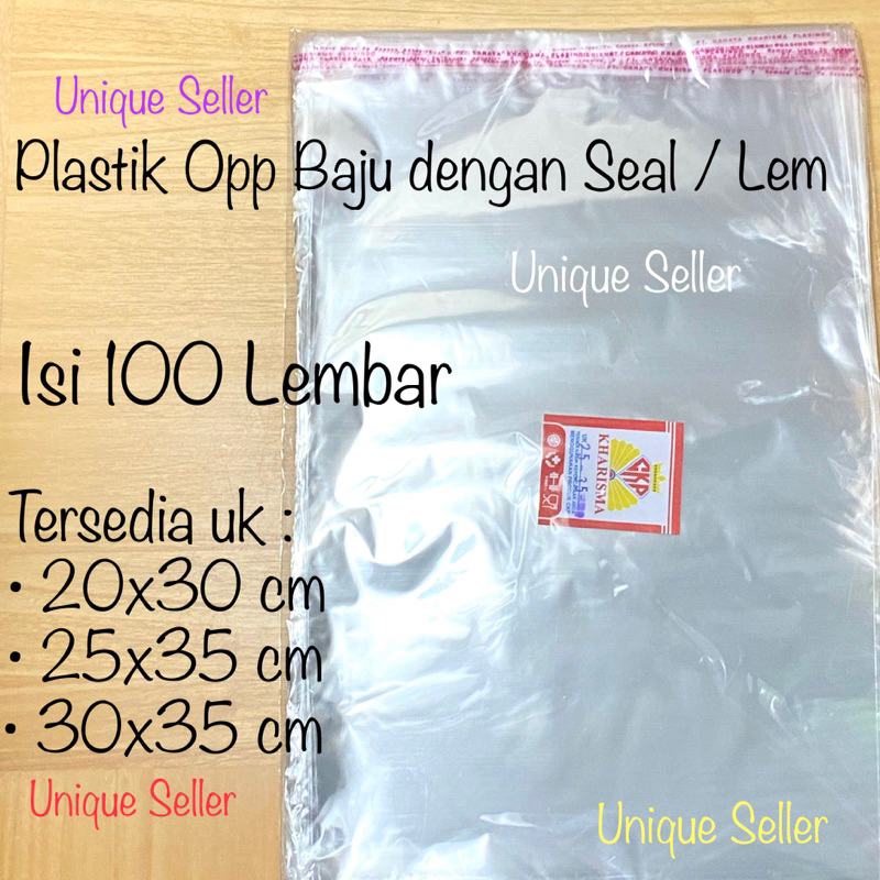 Jual Isi100 Plastik Opp Baju Seallem Uk 20x30 25x35 30x35 Cm Kantong Plastik Opp Seal 8321