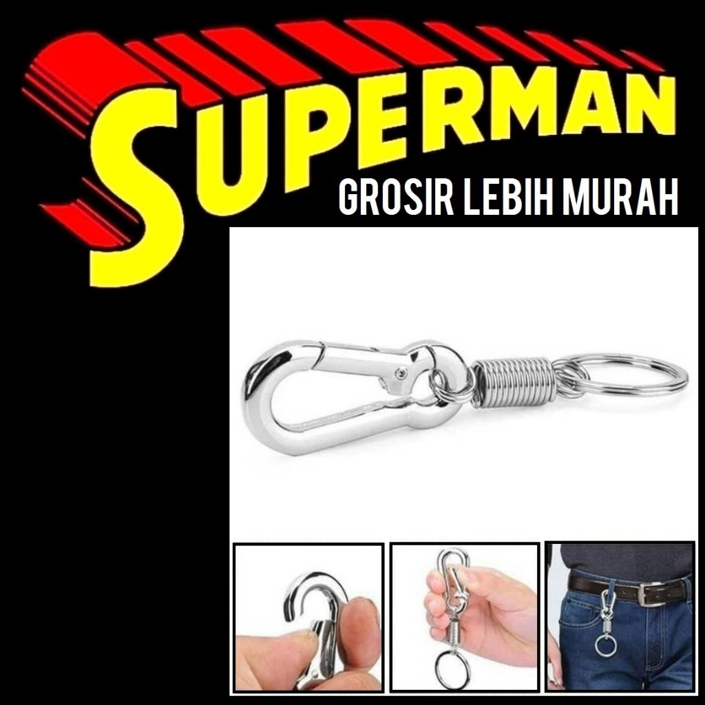 Jual GANTUNGAN KUNCI CARABINER STAINLESS Per Kait Karabiner Stainles ...