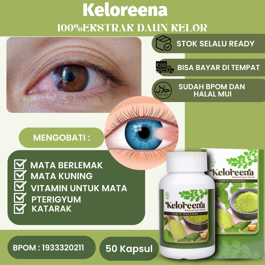 Jual Keloreena Kapsul Ekstrak Daun Kelor Ekstrak Moringa Oleifera Original Obat Mata