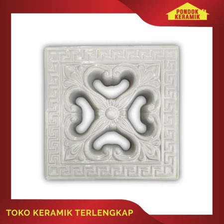 Roster Keramik Lubang Angin Dinding 20x20 RO 24 Sinta White