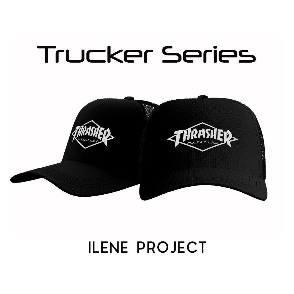 Jual Trucker Thrasher | Topi Jaring Outlet Black (TRUCKER SERIES ...